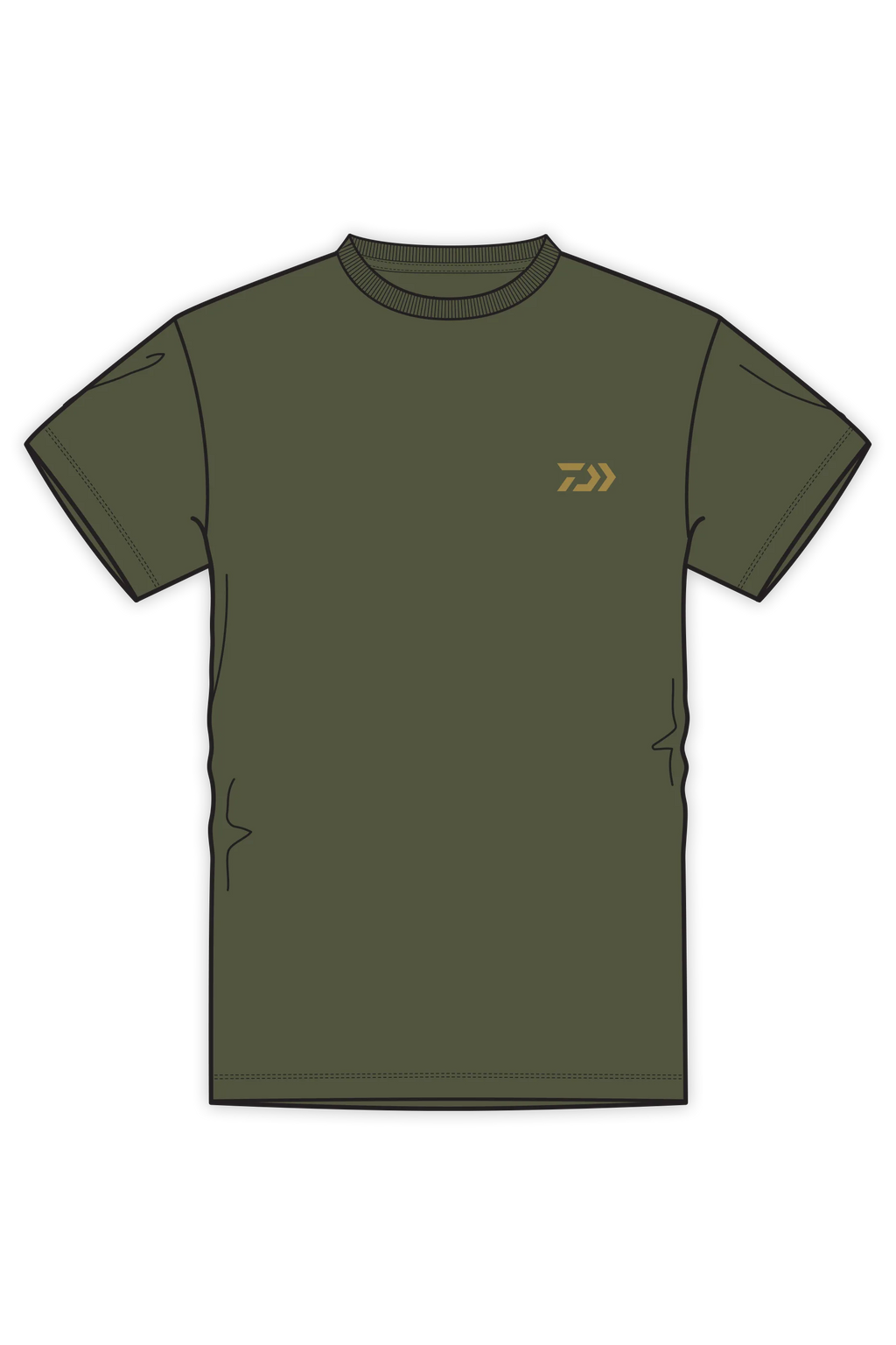 Camiseta con el logo y estampado de lubina roja D-Vec